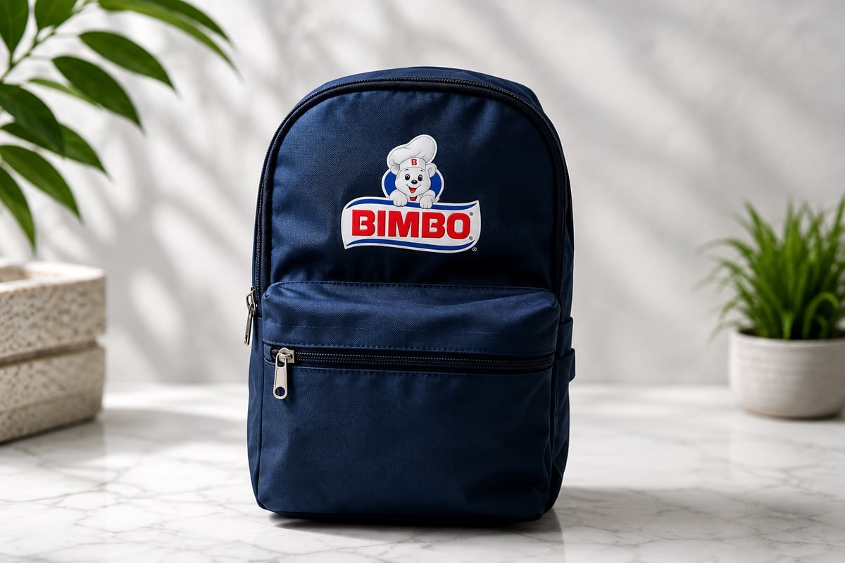 Bimbo: mochilas con su logo, hechos por Corporación Visionaria