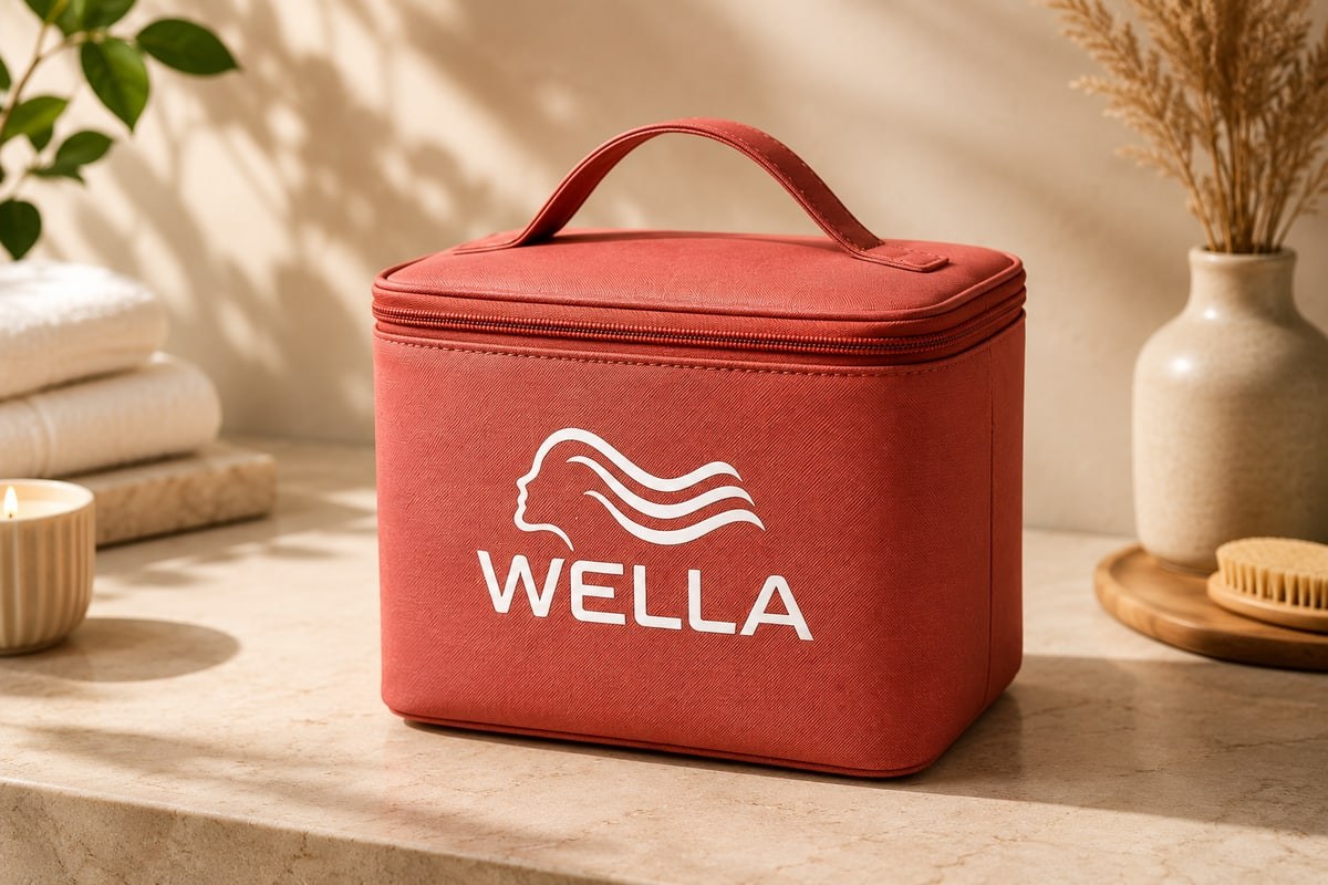 Wella: neceseres con su logo, hechos por Corporación Visionaria
